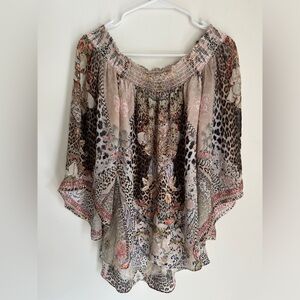 Camilla abstract print embellished top